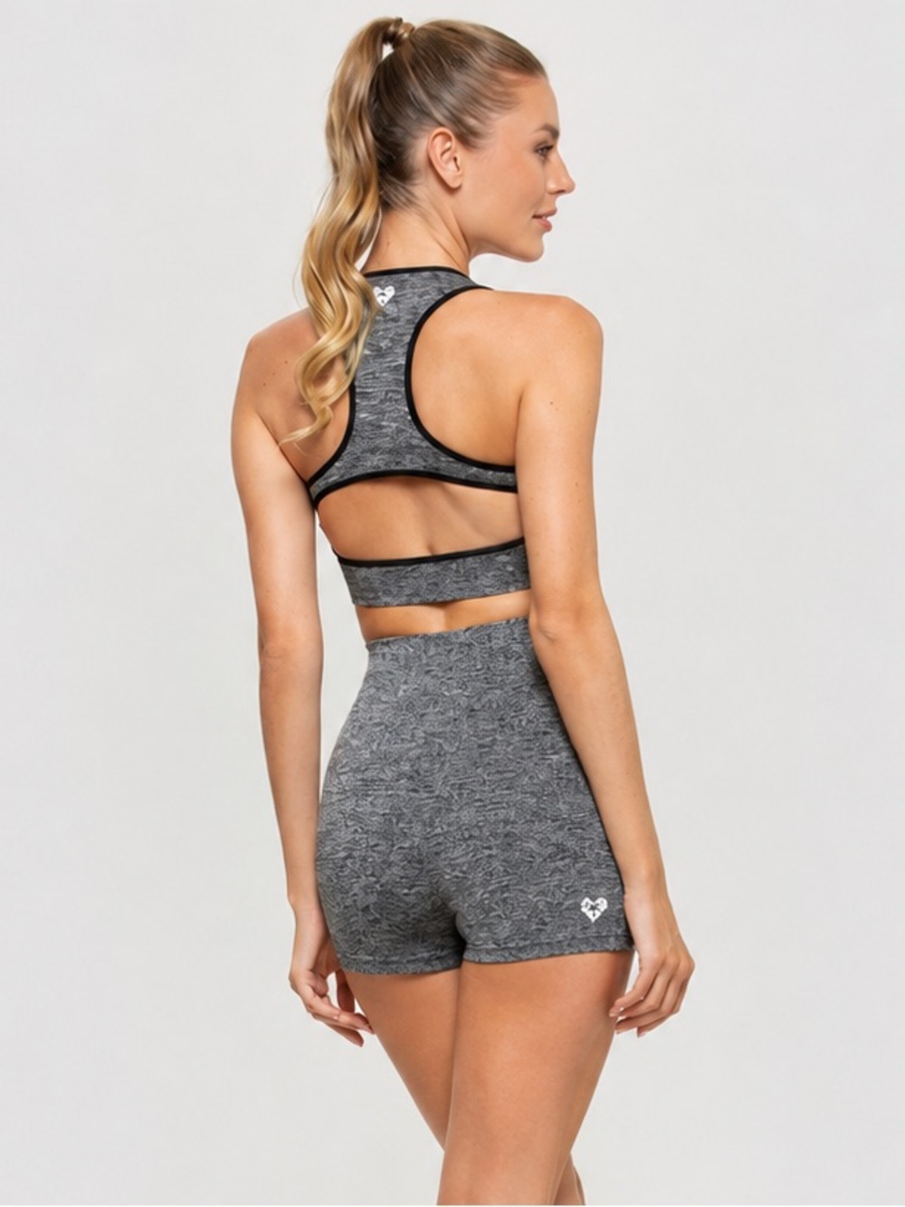 Women’s Best Move Seamless Sports Bra | Grey Marl - Picture 2 of 7